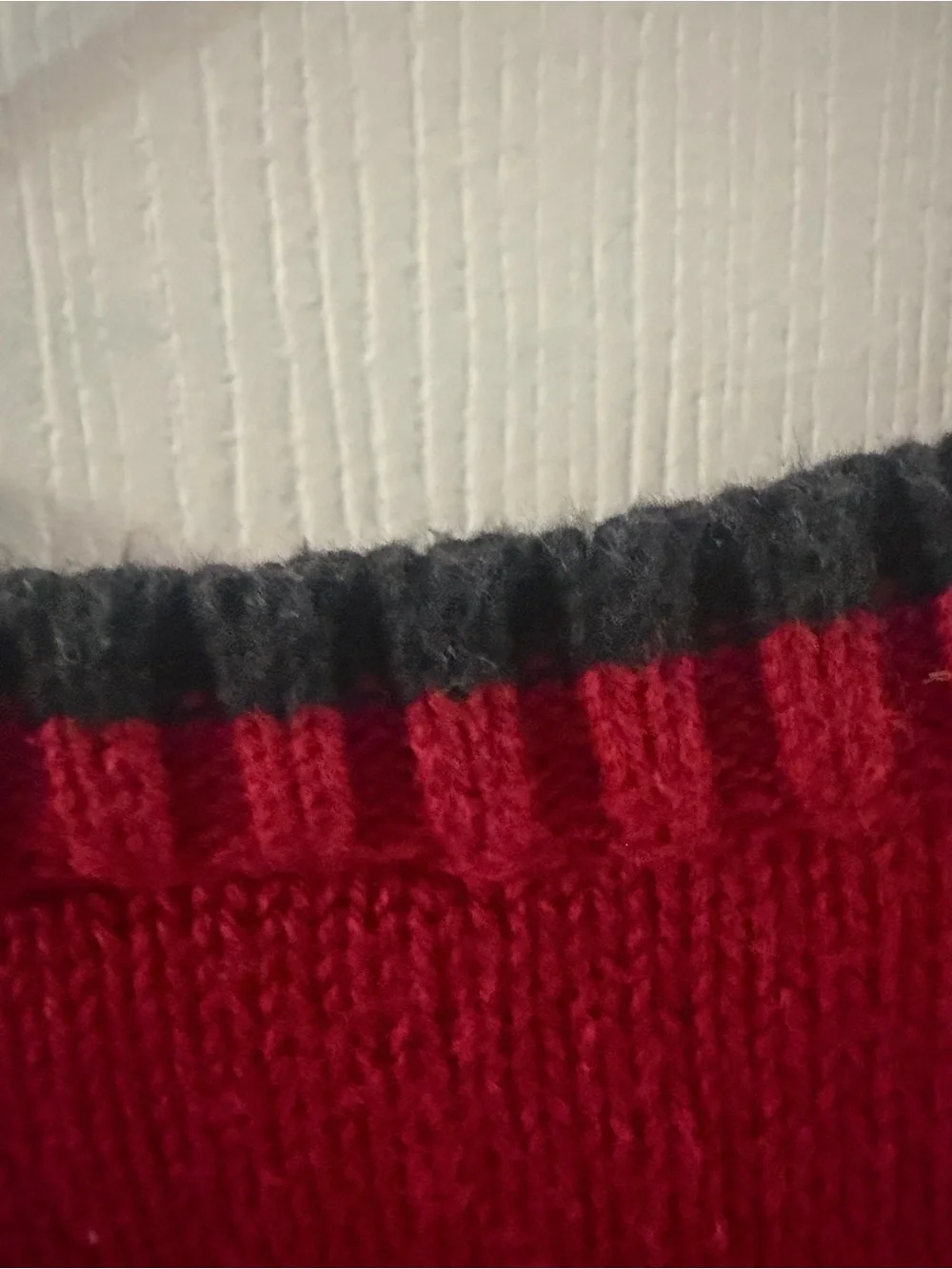 Gymboree Red Cable-Knit Sweater Vest with Black Trim